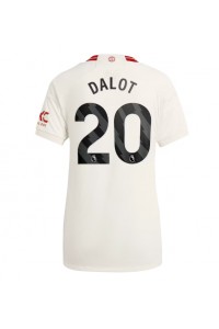 Manchester United Diogo Dalot #20 Jalkapallovaatteet Naisten Kolmaspaita 2023-24 Lyhythihainen